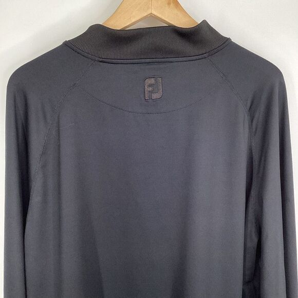 Men's Footjoy Long Sleeved Performance 1/4 ZIP Pullover XL Black - Picture 5 of 9